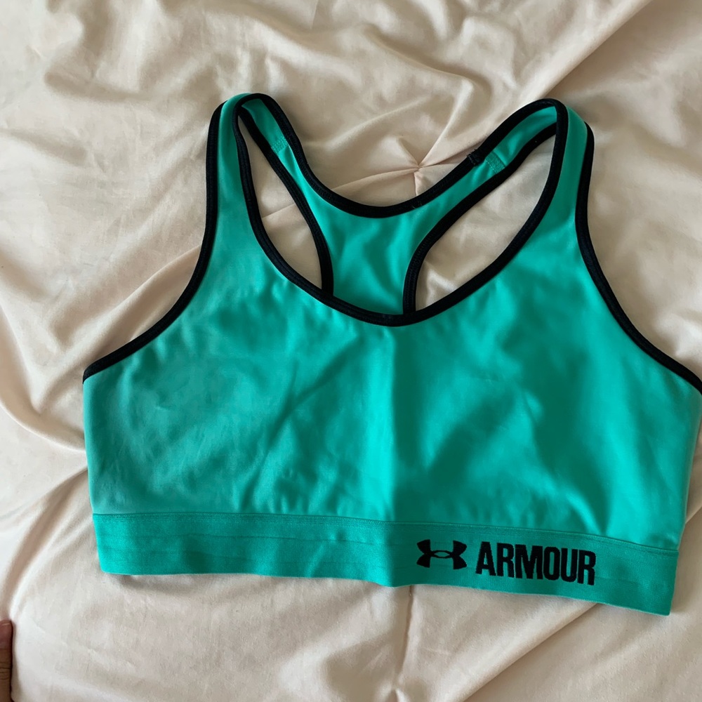 Green Under Armour Sports Bra